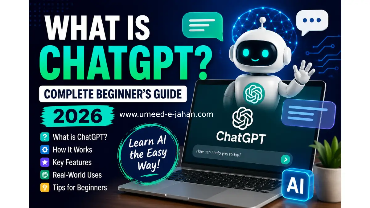 ChatGPT AI chatbot interface on a modern laptop with futuristic digital technology background.